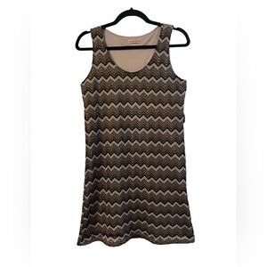 Altar’d State Lined Chevron Multi Color Mini Dress Size Large